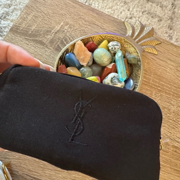 Yves Saint Laurent Black Fabric Pouch - Picture 1 of 11
